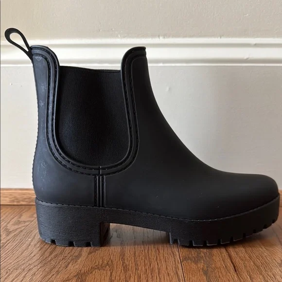 JEFFREY CAMPBELL Cloudy Black Matte Platform Chelsea Size 8US Waterproof Boots - Picture 7 of 11